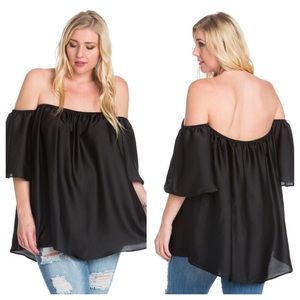 🔥Host Pick 11/18🔥Curvy Off Shoulder Satin Top